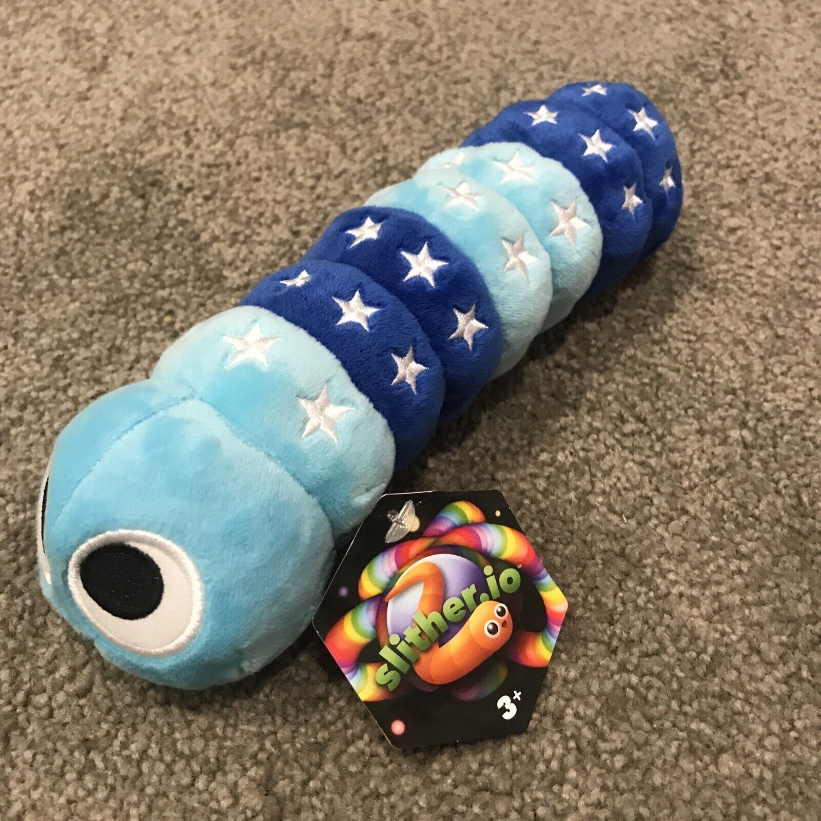 UCC Distributing Slither.IO 8 Inch Bendable Plush | Blue/Yellow/Red