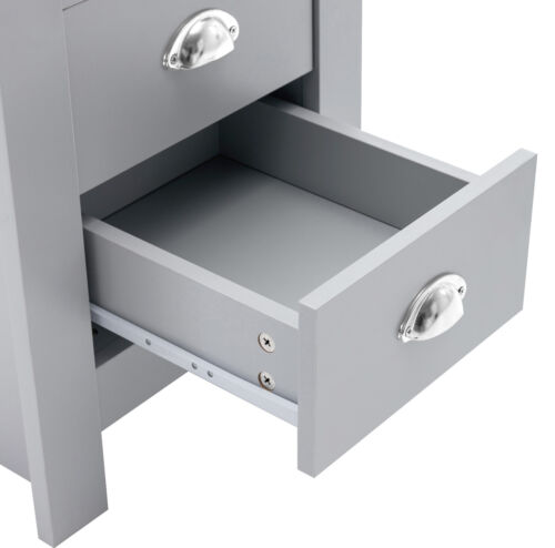 Mesita de noche de almacenamiento mesita de noche de madera mesa auxiliar muebles de dormitorio hogar - Imagen 17 de 33