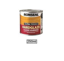 Ronseal Paint  HARDGLAZE Ultra Tough Varnish  Quality Clear Varnish  4 Sizes