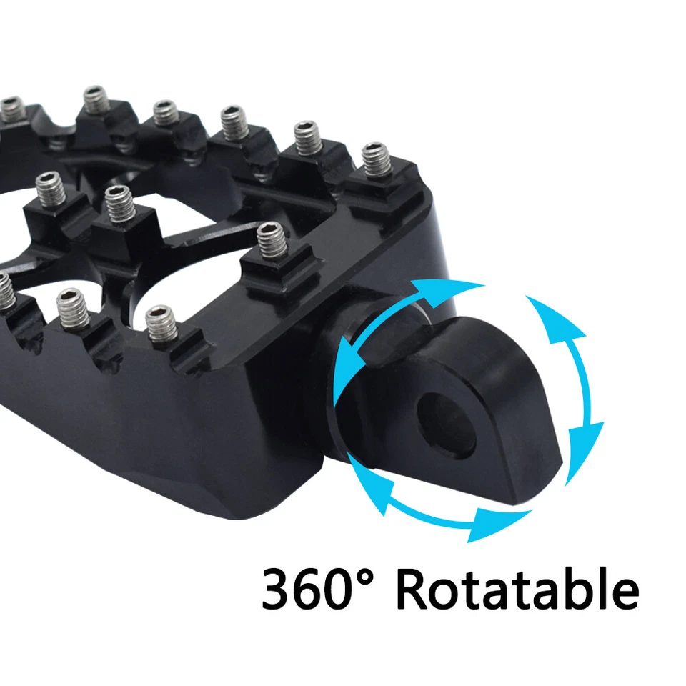 Wide MX Style Foot Pegs Rests Pedals Bobber For Harley Dyna Sportster XL883 1200 - Image 4 of 4