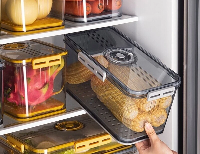 Refrigerator plastic food storage container Transparent Frozen Kitchen Supplies