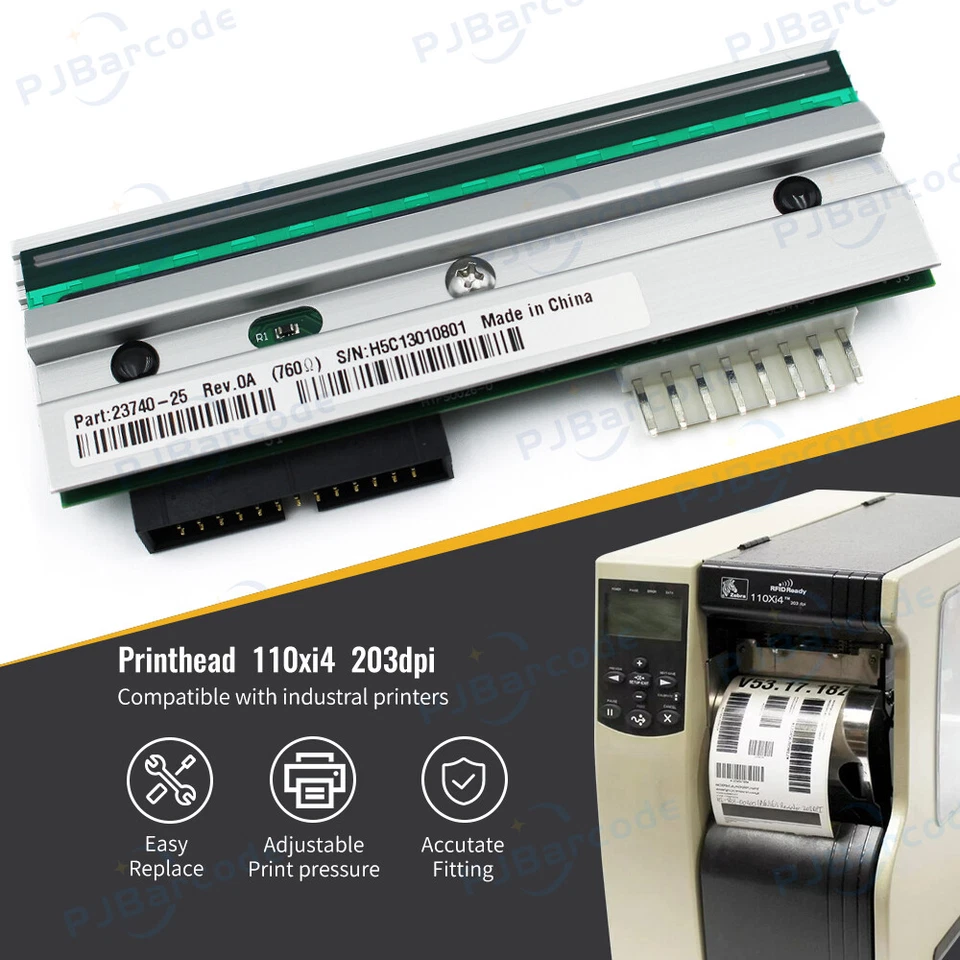 NUEVO cabezal de impresión para impresora de etiquetas térmicas Zebra 110Xi4 110XiIV 203 ppp P1004230 Foto 4 de 4