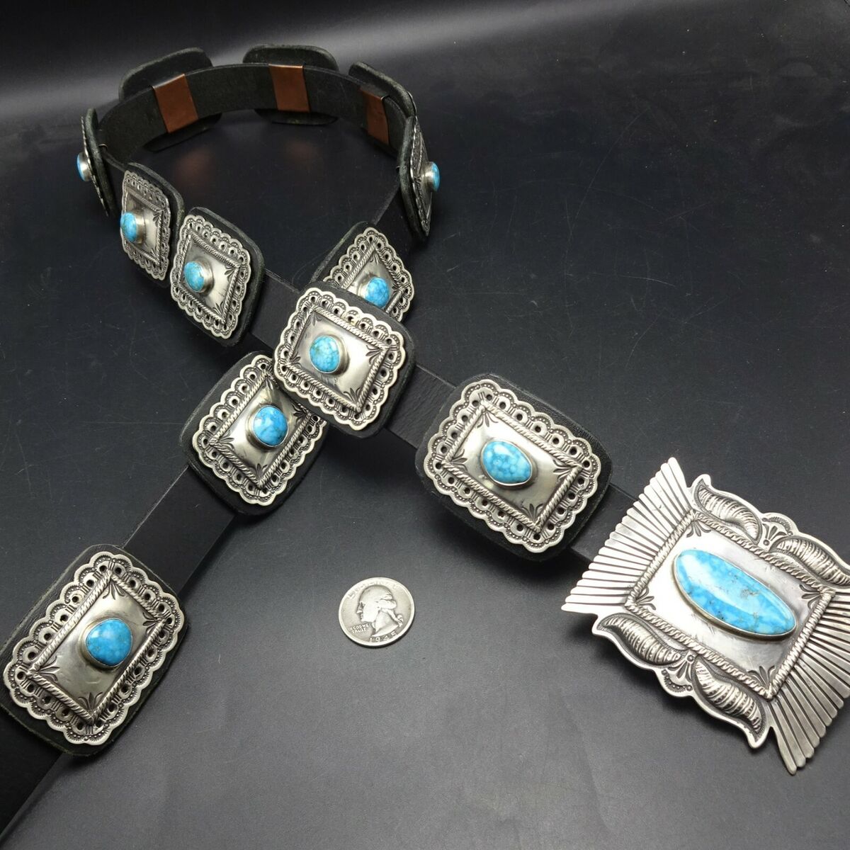 Noteworthy Native American Navajo Turquoise Sterling Silver Bracelet Noteworthy Native American Navajo Turquoise Sterling Silver Bracelet