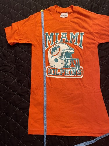 Miami Dolphins T Shirt Single Stitched Made In USA Stedman Size S NFL Vintage - Picture 6 of 6