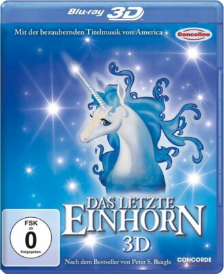 The Last Unicorn (1982) 3D Blu-Ray NEW (German Package has English Audio)
