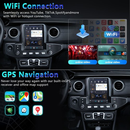 9.7'' For Jeep Wrangler JL 2018-2024 CAR RADIO GPS CARPLAY Stereo 2+32G SWC - Picture 9 of 23