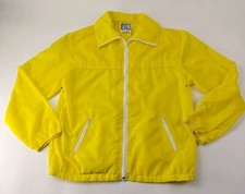 Vintage Winning Ways Lemon Yellow Light Windbreaker Jacket Size M