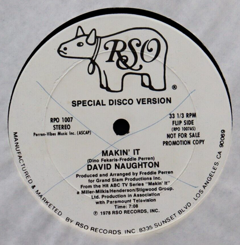 DAVID NAUGHTON Makin' It RSO 12" White Label DJ PROMO 1978 Special DISCO VERSION - Picture 2 of 4