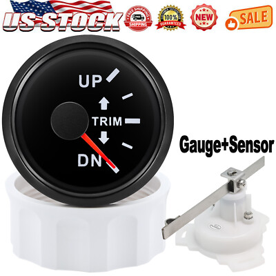 52mm Black Trim Meter Gauge Up-Down 0-190ohm With Mating Sensor US STOCK 