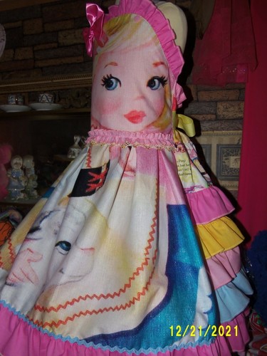 Bo Peep Ruffles Vintage Fabric Girls Dress Size 8 - 第 1/7 張圖片
