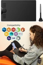 Tableta de dibujo HS610 Tableta gráfica con lápiz óptico sin batería 8192. neuvo