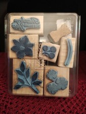 Stampin Up Rubber Stamp Set 7 Piece Flowers