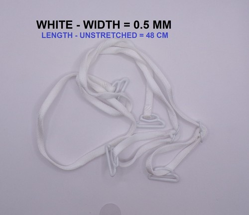 Bikini / Bra Straps Adjustable Replacement Spaghetti style Width 0.5 cm - WHITE - Picture 14 of 24