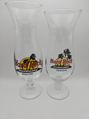 Bicchieri da cocktail Hard Rock Cafe Boston & San Denver Hurricane!! - Foto 1 di 4