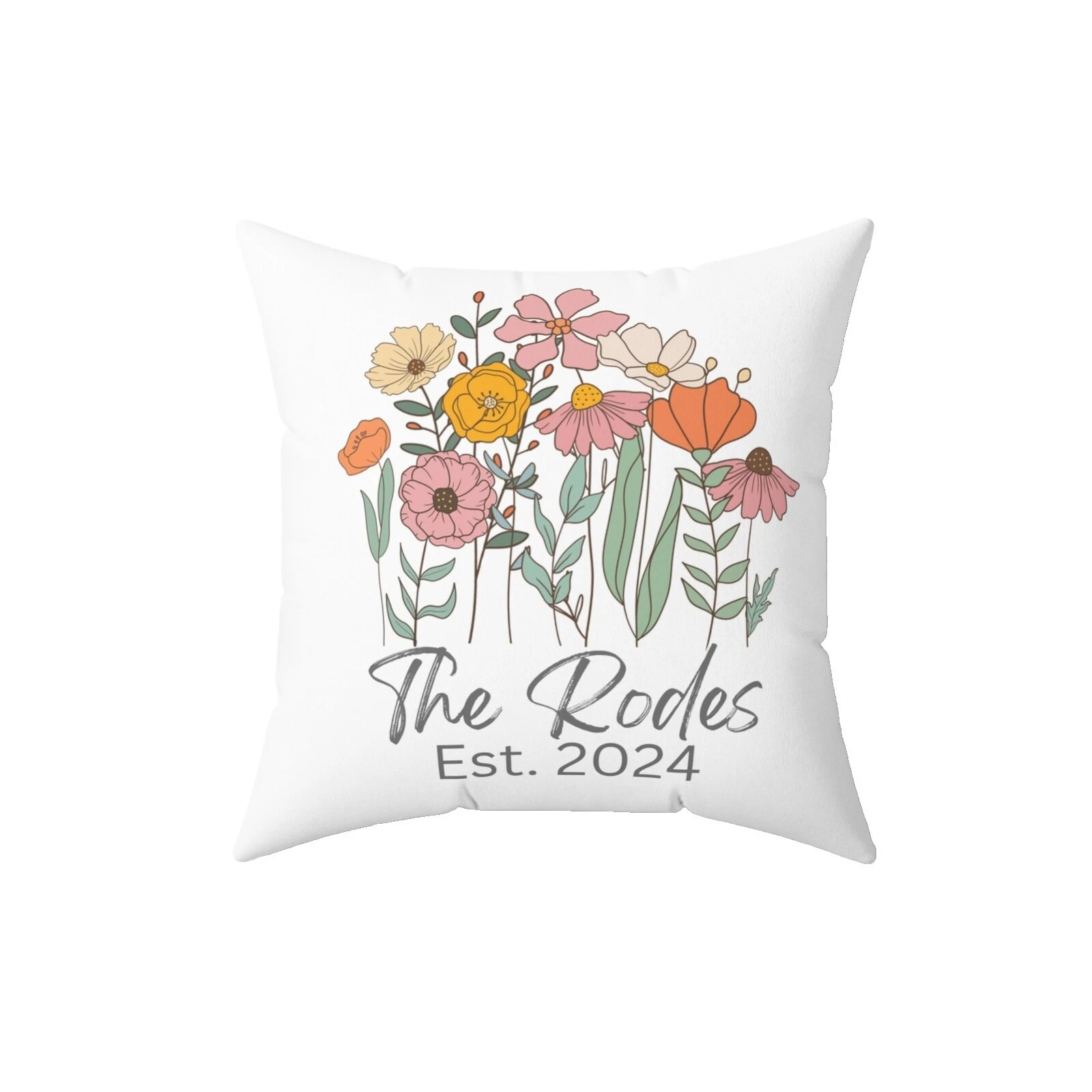 爱和心形花卉枕头套家居装饰枕头