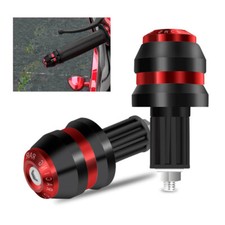 2x Universal 22mm 7/8" Lenker Motorrad Lenkerenden  Rot Schwarz Lenkerendstopfen