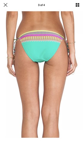 NWT Sz 8 Trina Turk PLUMAS Emerald SET Triangle Top & Side -Tie Bottom - Picture 5 of 12