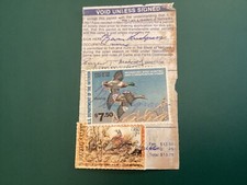 ICOLLECTZONE US RW45 Duck stamp 1978 & Nebraska Hunting stamp on license
