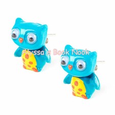CLAIRE'S KIDS OWL FRONT AND BACK GOOGLY EYES EARRINGS 