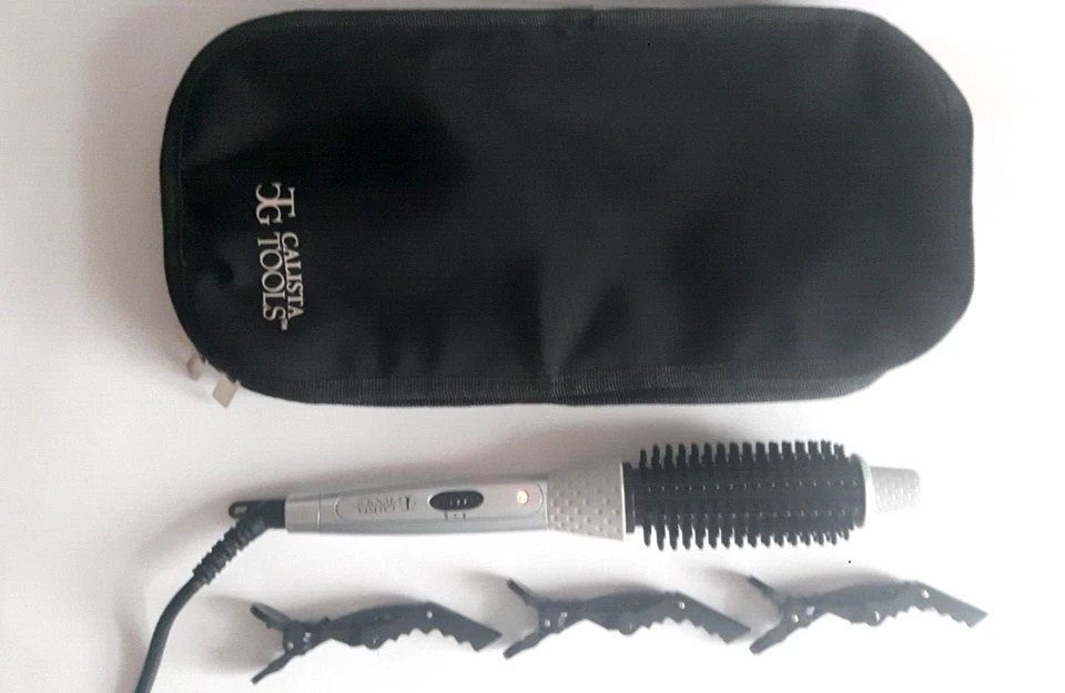 CALISTA TOOLS PERFECTER FUSION STYLER BEHEIZTE HEISSE BÜRSTE LOCKENSTAB + AUFBEWAHRUNGSTASCHE - Bild 4 von 4