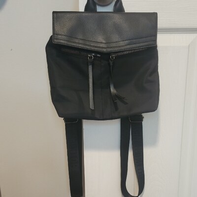 Botkier New York Mini Nylon Trigger Black Backpack Sleek Modern Design