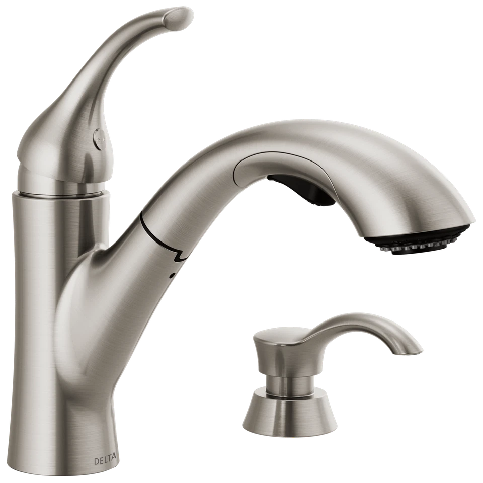 Delta Kessler Grifo de Cocina Extraíble 1 Manija Acero Inoxidable Certificado Reacondicionado Foto 2 de 4