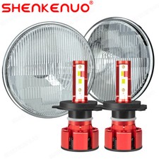 H6024 Head Light Glass Housing Lamp Projector Conversion Chrome 7 Round - Pair H6024 Head Light Glass Housing Lamp Projector Conversion Chrome 7 Round - Pair