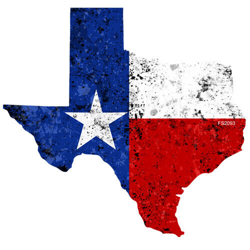 Texas Flag GRUNGE Sticker - Car Truck Window Vinyl Decal USA American FS2093 - Picture 1 of 1