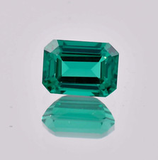 6x8 MM Natural Green Zambian Emerald Radiant Cut Loose Gemstone GIT Certified