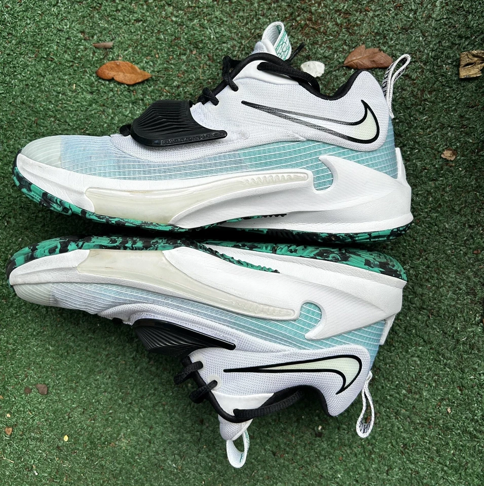 Nike Zoom Freak 3 Clear Emerald Big Kids Youth Size 4Y Teal White Lightly Used - Imagem 2 de 4