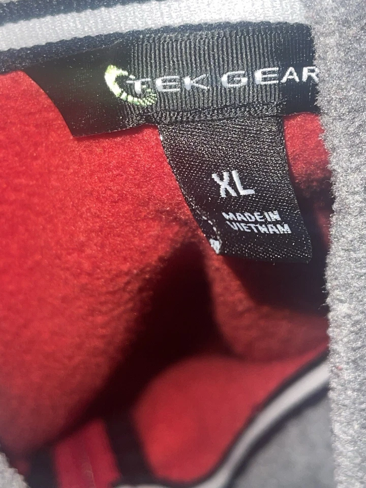 Suéter Tek Gear Hombres 1/2 Cremallera Verde Seco Tek Manga Larga Cuello Alto Logo Talla XL Foto 4 de 4