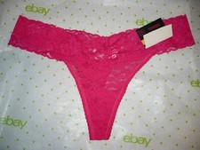 No Boundaries Women's Allover Lace Thong Panties Size 3XL 10 Fuchsia Burst