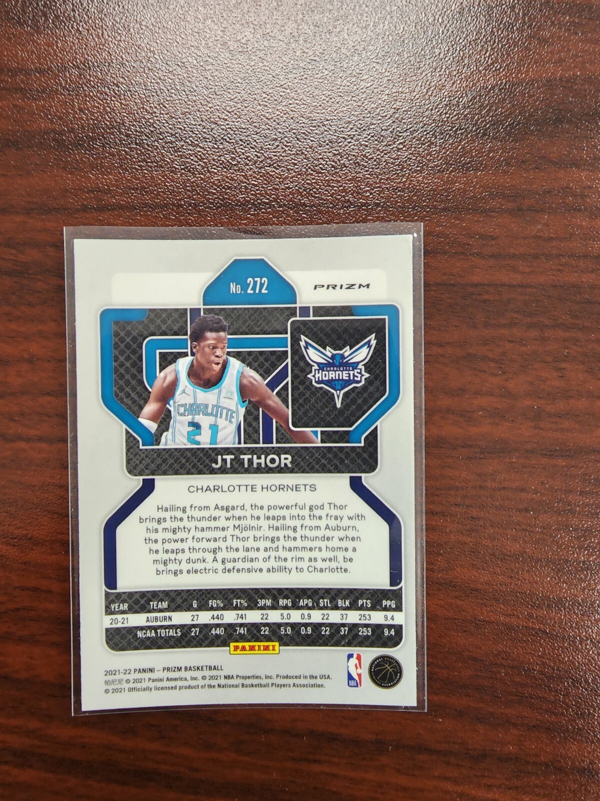 JT Thor 202122 Panini Prizm SILVER Rookie Charlotte 272 eBay