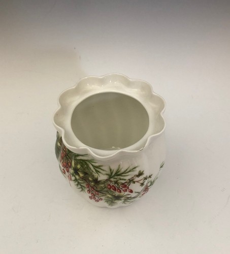 3 Piece Set Royal Crown Derby Sugar Bowl, Creamer, Waste Bowl Gooseberry Pattern - Picture 3 of 8