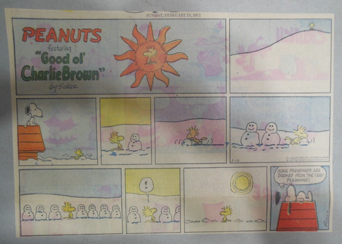 Peanuts Sunday Page by Charles Schulz from 2/13/1972 Size: ~11 x 15 inches - 第 1/1 張圖片
