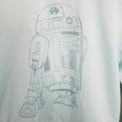 Target Disney 100 Star Wars R2-D2 Crewneck Sweatshirt Cropped Mint Girls Large - Picture 2 of 9