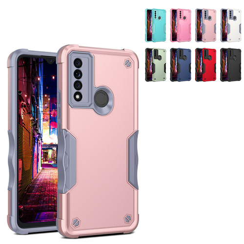 For TCL 20 XE Hybrid Armor Hard PC Drop Protection Shockproof Phone Case Cover