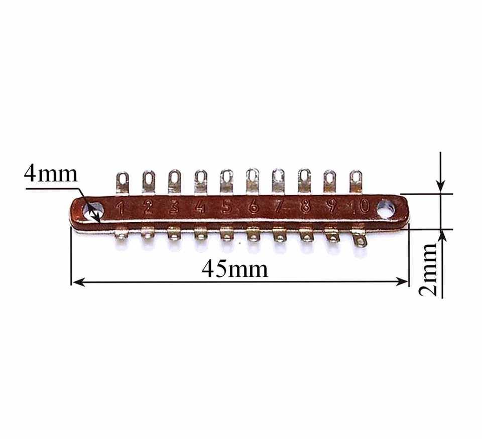 16pcs 10-pin Terminal Strip Point to Point Mini Bakelite T32 USSR NOS - Image 2 of 3