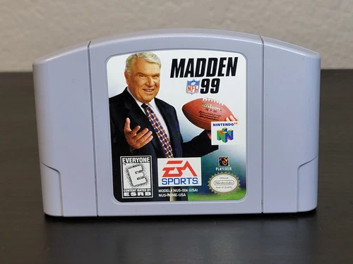 Nintendo 64 N64 Madden NFL 99 Game 1998 Authentic Cartridge Only Tested  Works
