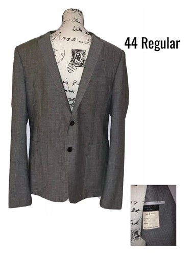 Rag & Bone Mens NYC 44 Blazer Gray Coat /Jacket Made USA Lined 🇺🇸MSRP $795 - Picture 8 of 8