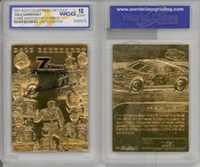 DALE EARNHARDT 2001 AUTOGRAPHED GRADED GEM-MINT 10 23KT GOLD CARD!