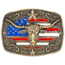 Cowboy Belt Buckle for Men Longhorn Bull Belt Buckles Men Vintage Texas Buckl...