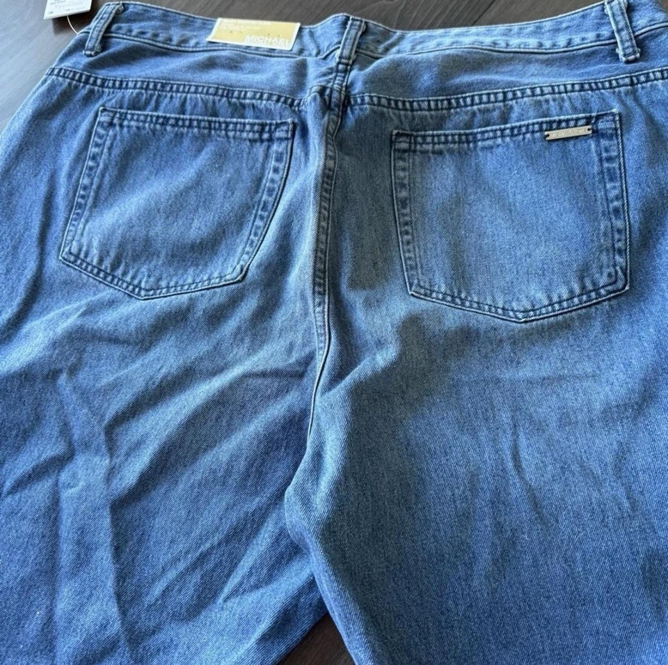 Pantalones de mezclilla para mujer MICHAEL Michael Kors Selma algodón azul ángel lavado 18W nuevos con etiquetas Foto 2 de 4