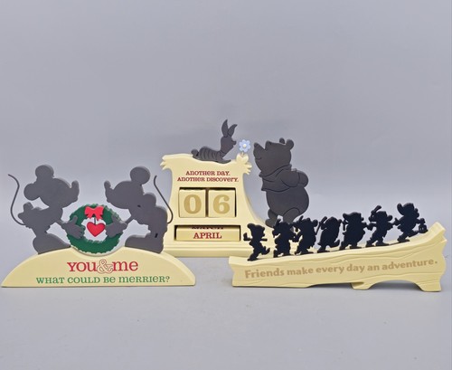 Hallmark Disney Silhouette Perpetual Calendar/Seven Dwarfs/Mickey&Minnie Lot