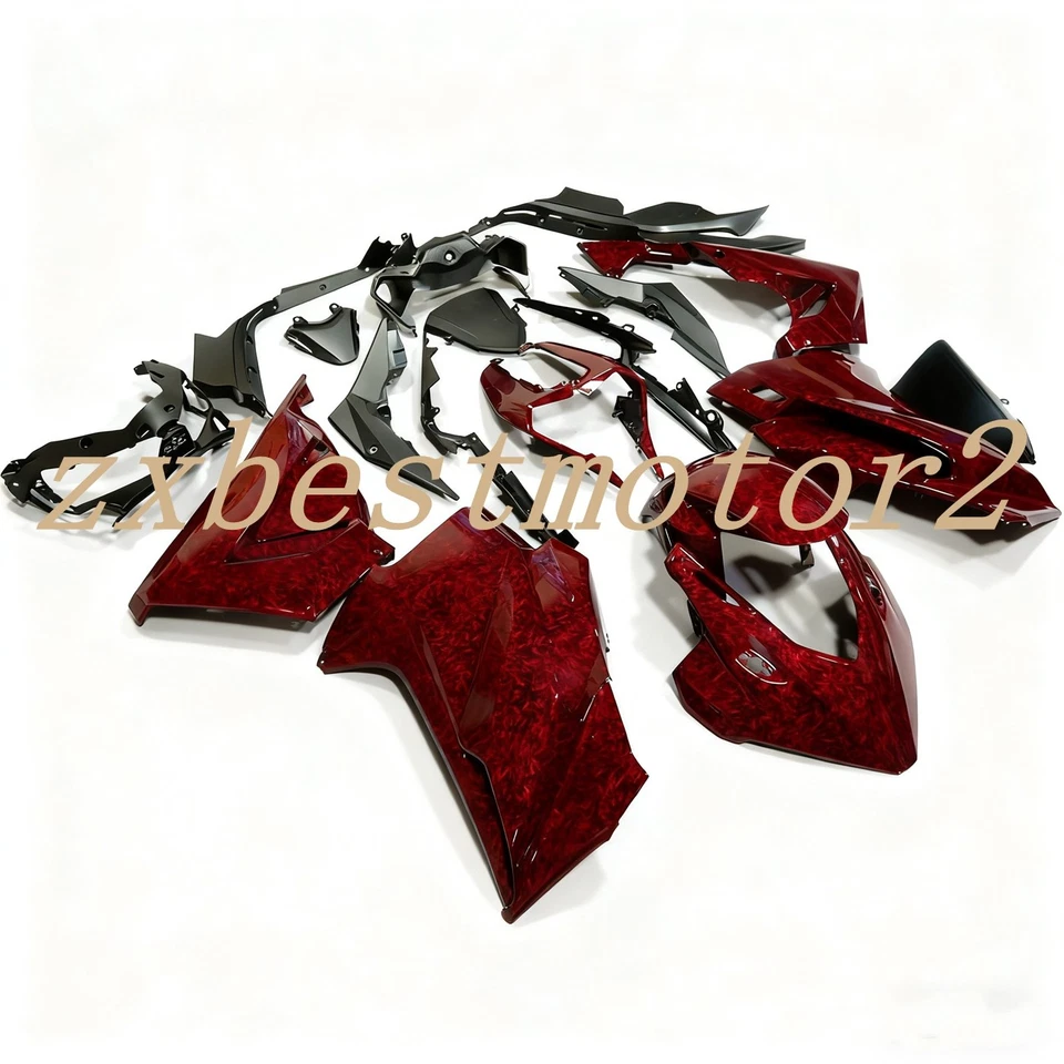 Kit de carenado de fibra de carbono forjado rojo con pernos para Honda CBR400R/500R 2024-2025 Foto 3 de 4