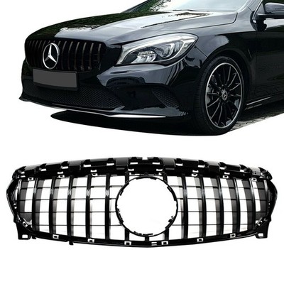 Kühlergrill schwarz passt für Mercedes CLA 117 Mopf 16-19 Sport-Panamericana GT