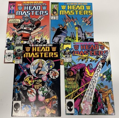 Transformers Headmasters Marvel 25th Complete Set #1-4 1986 Comics Vintage