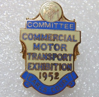 Earls Court 1952 Commercial Motor Transport Exhibition Enamel Badge