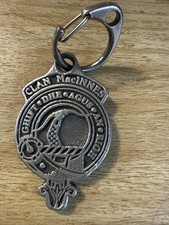 Pewter Clan MacInnes Pendant -Badge With Clan Motto on Back Scottish Letting