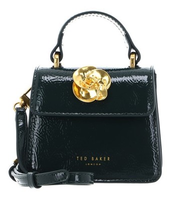 Ted Baker Roselah Rose Detail Square Mini Top Handle Bag Tasche Dark Green Neu